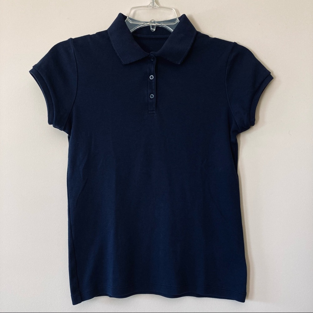 Chaps Navy Blue Polo School Uniform Short Sleeve Shirt